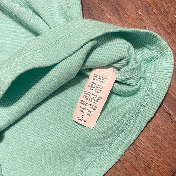 Ambiance Teal Stretch Ribbed Racerback Sleeveless Tank Top - Picture 6 of 6